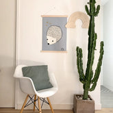 Tenture en coton - Le hérisson amoureux